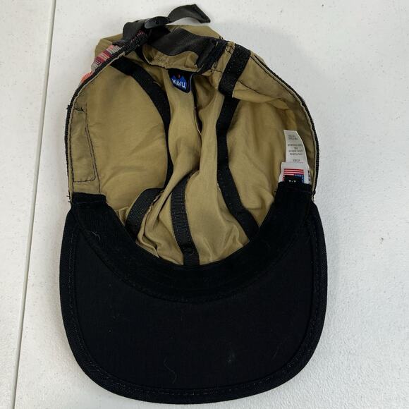 KAVU M Medium Organic Strapcap 4 Panel Cotton Hat with Adjustable Strap Khaki - Picture 9 of 13